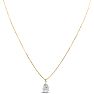 2 Carat Pear Shape Lab Grown Diamond Solitaire Necklace In 14K Yellow Gold Image-2