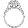 4 1/2 Carat Cushion Cut Halo Lab Grown Diamond Bridal Set In 14 Karat White Gold Image-3