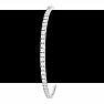 1 1/2 Carat Diamond Flexible Bangle Bracelet In 14K White Gold, 7 Inches Image-6