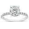 2 1/4 Carat Lab Grown Diamond Classic Engagement Ring In 14K White Gold Image-1