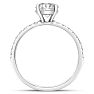 2 1/4 Carat Lab Grown Diamond Classic Engagement Ring In 14K White Gold Image-3