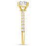 2 1/4 Carat Lab Grown Diamond Classic Engagement Ring In 14K Yellow Gold Image-4