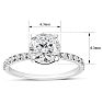 3 1/4 Carat Lab Grown Diamond Classic Engagement Ring In 14K White Gold Image-5