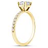 3 1/4 Carat Lab Grown Diamond Classic Engagement Ring In 14K Yellow Gold Image-2