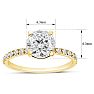 3 1/4 Carat Lab Grown Diamond Classic Engagement Ring In 14K Yellow Gold Image-5