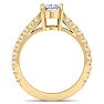 2 Carat Cushion Cut Lab Grown Diamond Classic Engagement Ring In 14K Yellow Gold Image-3