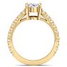 2 Carat Oval Shape Lab Grown Diamond Classic Engagement Ring In 14K Yellow Gold Image-3