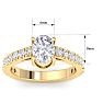 2 Carat Oval Shape Lab Grown Diamond Classic Engagement Ring In 14K Yellow Gold Image-5