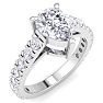 2 Carat Pear Shape Lab Grown Diamond Classic Engagement Ring In 14K White Gold Image-2