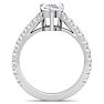 2 Carat Pear Shape Lab Grown Diamond Classic Engagement Ring In 14K White Gold Image-3