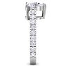 2 Carat Pear Shape Lab Grown Diamond Classic Engagement Ring In 14K White Gold Image-4