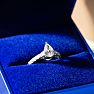 2 Carat Pear Shape Lab Grown Diamond Classic Engagement Ring In 14K White Gold Image-8