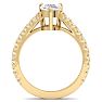 2 Carat Pear Shape Lab Grown Diamond Classic Engagement Ring In 14K Yellow Gold Image-3