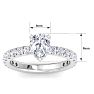 2 Carat Pear Shape Lab Grown Diamond Hidden Halo Engagement Ring In 14K White Gold Image-5