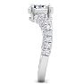 2 Carat Oval Shape Lab Grown Diamond Curved Engagement Ring In 14K White Gold Image-4