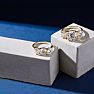 2 Carat Round Lab Grown Diamond Three Stone Engagement Ring In 14K Yellow Gold Image-7
