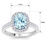 Aquamarine Rings: 2 1/4 Carat Aquamarine and Diamond Ring Image-5