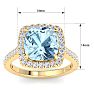 Aquamarine Rings: 4 1/4 Carat Aquamarine and Diamond Ring Image-5