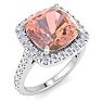 Morganite Ring: 4 1/2 Carat Morganite and Diamond Ring Image-2