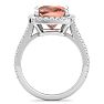 Morganite Ring: 4 1/2 Carat Morganite and Diamond Ring Image-3