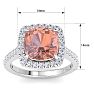 Morganite Ring: 4 1/2 Carat Morganite and Diamond Ring Image-5