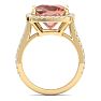 Morganite Ring: 7 1/2 Carat Morganite and Diamond Ring Image-3