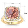 Morganite Ring: 7 1/2 Carat Morganite and Diamond Ring Image-5