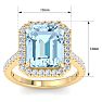 Aquamarine Rings: 3 1/4 Carat Aquamarine and Diamond Ring Image-5