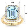 Aquamarine Rings: 7 1/3 Carat Aquamarine and Diamond Ring Image-5