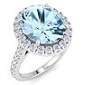 Aquamarine Rings: 4 1/2 Carat Aquamarine and Diamond Ring Image-2