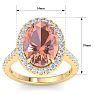 Morganite Ring: 5 3/4 Carat Morganite and Diamond Ring Image-5