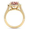 Morganite Ring: 8 1/2 Carat Morganite and Diamond Ring Image-3