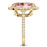 Morganite Ring: 8 1/2 Carat Morganite and Diamond Ring Image-4