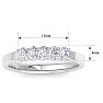1/2 Carat Oval Shape Lab Grown Diamond Five Stone Engagement Ring In 14K White Gold Image-5