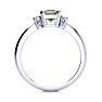 Mystic Topaz Ring: 2 1/2 Carat Octagon Shape Mystic Topaz and Diamond Ring In Sterling Silver Image-3