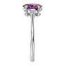 Mystic Topaz Ring: 1 1/3 Carat Oval Shape Mystic Topaz and Two Diamond Ring In Sterling Silver Image-4