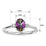 Mystic Topaz Ring: 1 1/3 Carat Oval Shape Mystic Topaz and Two Diamond Ring In Sterling Silver Image-5