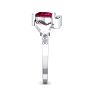 Ruby Ring: 1 Carat Heart Shape Created Ruby and Diamond Claddagh Ring In Sterling Silver Image-4