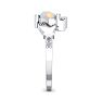 Opal Ring: 1 Carat Heart Shape Created Opal and Diamond Claddagh Ring In Sterling Silver Image-4