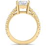 3 Carat Princess Cut Lab Grown Diamond Classic Engagement Ring In 14K Yellow Gold Image-3