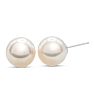 Pearl Stud Earrings With 8MM AA Japanese Akoya Pearls In 14 Karat White Gold Image-1