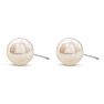 Pearl Stud Earrings With 8MM AA Japanese Akoya Pearls In 14 Karat White Gold Image-3