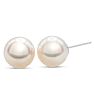 Pearl Stud Earrings With 9MM AA Japanese Akoya Pearls In 14 Karat White Gold Image-1
