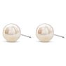 Pearl Stud Earrings With 9MM AA Japanese Akoya Pearls In 14 Karat White Gold Image-3