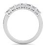 1 Carat Emerald Cut 7 Diamond Ring In 14 Karat White Gold Image-3