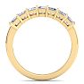 1 Carat Emerald Cut 7 Diamond Ring In 14 Karat Yellow Gold Image-3