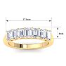 1 Carat Emerald Cut 7 Diamond Ring In 14 Karat Yellow Gold Image-5