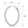 3 Carat Oval Shape Diamond Inside Out Hoop Earrings In 14 Karat White Gold Image-4