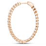 3 Carat Oval Shape Diamond Inside Out Hoop Earrings In 14 Karat Rose Gold Image-3