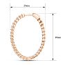3 Carat Oval Shape Diamond Inside Out Hoop Earrings In 14 Karat Rose Gold Image-4
